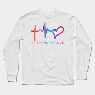 Faith Hope Love (Gradient) Long Sleeve T-Shirt